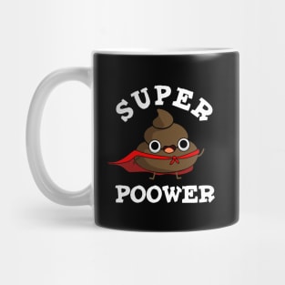 Super Poower Cute Super Hero Poop Pun Mug